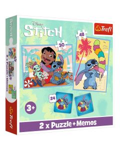 PUZZLE TREFL 2IN1 MEMO MOOMIN DISNEY STITCH LILO