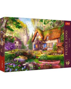 PUZZLE TREFL 1000 PREMIUM PLUS TEA TIME CASUTA DIN PADURE