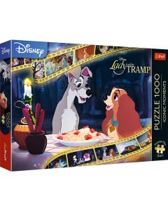 PUZZLE TREFL 1000 PREMIUM PLUS DISNEY DOAMNA SI VAGABONDUL