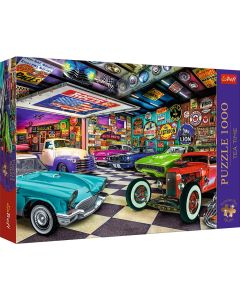 PUZZLE TREFL 1000 PREMIUM PLUS TEA TIME GARAJUL COLECTIONARULUI DE MASINI