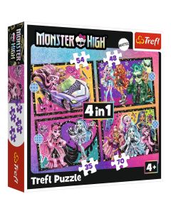 PUZZLE TREFL 4IN1 MONSTER HIGH O ZI ELECTRIZANTA