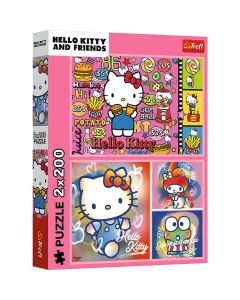 PUZZLE TREFL 2X200 HELLO KITTY SI PRIETENII