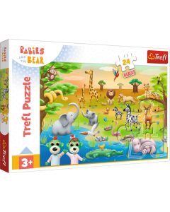 PUZZLE TREFL 24 MAXI BABIES AND THE BEAR SAFARI