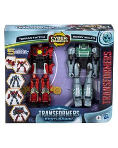 TRANSFORMERS EARTHSPARK SET 2 FIGURINE TERRAN TWITCH SI ROBBY MALTO