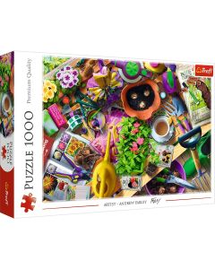 PUZZLE TREFL 1000 ARANJAREA GRADINII ARTIST ANDREW FARLEY