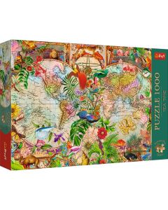 PUZZLE TREFL 1000 PREMIUM PLUS TEA TIME HARTA ANTICA A LUMII