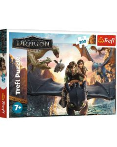 PUZZLE TREFL 200 CUM SA ITI DRESEZI DRAGONUL TOOTHLESS SI PRIETENII