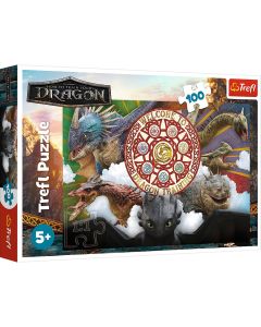 PUZZLE TREFL 100 CUM SA ITI DRESEZI DRAGONUL DRAGONI IN ACTIUNE