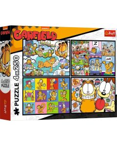 PUZZLE TREFL 4X250 LUI GARFIELD NU II PLACE ZIUA DE LUNI