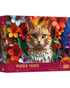PUZZLE TREFL 1000 EDITIA ANIVERSARA 40 DE ANI 3D PISICA