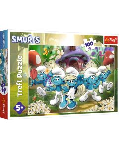 PUZZLE TREFL 100 STRUMFII FACETI CUNOSTINTA CU STRUMFII