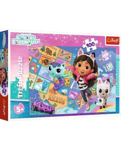 PUZZLE TREFL 100 GABBYS DOLLHOUSE PRIETENIA IN CASA PISICILOR LUI GABBY