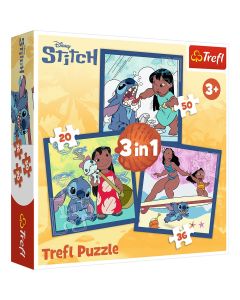 PUZZLE TREFL 3IN1 DISNEY STITCH ORA STITCH