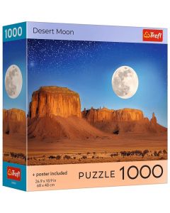 PUZZLE TREFL 1000 COLECTIA SUA LUNA IN DESERT POSTER INCLUS