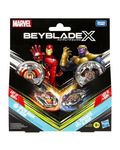 BEYBLADE X MARVEL SET DUO IRON MAN 4-80B SI THANOS 4-60P