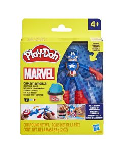 PLAY-DOH MARVEL FIGURINA FLEXIBILA CU ACCESORII CAPTAIN AMERICA 10CM