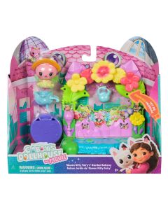 GABBYS DOLLHOUSE FILMUL SET BALCONUL GRADINA FERMECATA SI FIGURINA KITTY CU ACCESORII