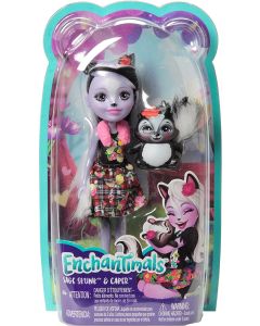 ENCHANTIMALS PAPUSI CU ANIMALUTE SAGE SKUNK SI CAPER