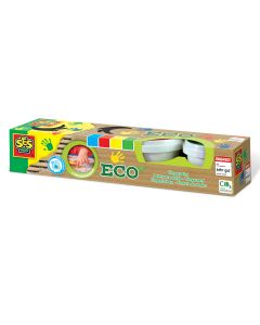 Set acuarele pentru degete 4 culori ECO