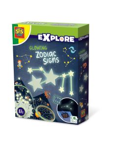 Set autocolante fosforescente cu semne zodiacale pentru copii