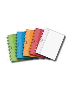 Caiet A5, 72 file - 90g/mp, coperta PP transparent color, AURORA Adoc - dictando