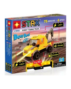 Jucarie - Set constructie copii cu lumini si sunete Stax - Camion tractare