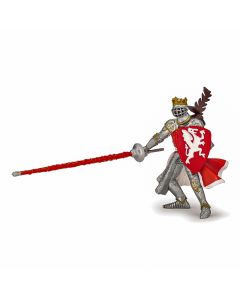 PAPO FIGURINA REGE CU BLAZON DRAGON ROSU