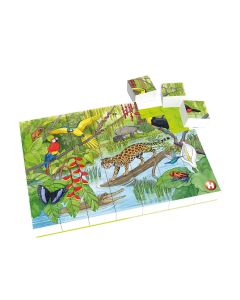 Puzzle Animale exotice Hubelino (35 piese)