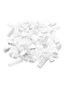 Blocuri de constructie albe Hubelino (60 piese)