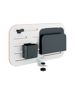 Kit organizator LEITZ Ergo, pt. birou (max.3.5 cm), 42x25 cm, include 3 suporti pt. accesorii, alb