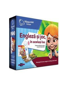 Pachet Raspundel Istetel, creion si carte Engleza si joc, in acelasi loc