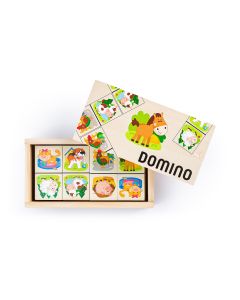 Jucarie din lemn - Domino animale de la ferma