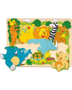 Puzzle din lemn - Animale africane