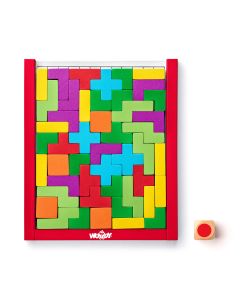 Puzzle din lemn - Joc cu forme si zar
