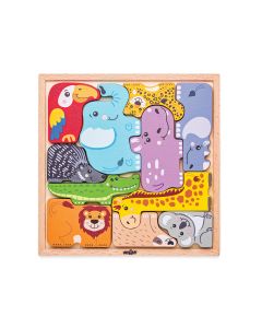Puzzle din lemn - Forme de animale