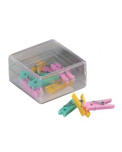 Clesti din plastic cu arc, pentru prindere, 32mm, 10 buc/cutie, ALCO - culori asortate
