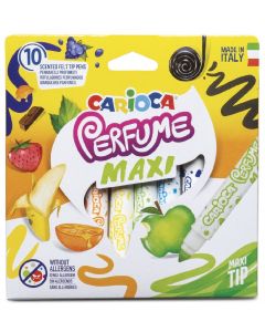 Carioca lavabila, parfumata, 10 culori/cutie, CARIOCA Perfume Maxi