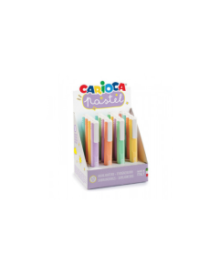 Display textmarkere CARIOCA, culori pastelate, 16 buc/display