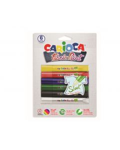 Vopsea pentru textile, rezistanta la spalare, 6 culori/blister, CARIOCA Fabric Paint - Sleek