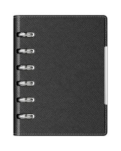 Organizer Precision Alicante A6 6 inele Black Lined
