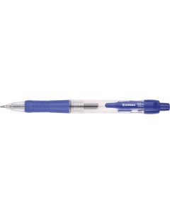 Pix cu gel, mecanism retractabil, rubber grip, 0.5 mm, cerneala rezistenta la apa, DONAU - albastru