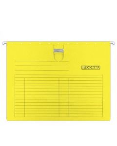 Dosar suspendabil cu sina, carton 230g/mp, bagheta metalica, 5 buc/set, DONAU - galben