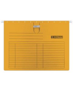 Dosar suspendabil cu sina, carton 230g/mp, bagheta metalica, 5 buc/set, DONAU - orange