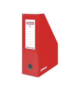 Suport vertical pentru cataloage, A4 - 10cm latime, din carton laminat, DONAU - rosu