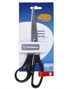 Foarfeca otel, ergonomica, 20.5cm, pentru stangaci, DONAU Classic - maner negru