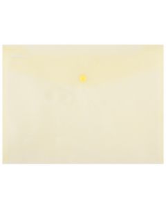 Mapa PP protectie documente A4 landscape, inchidere cu capsa, 12/set, DONAU - galben transparent