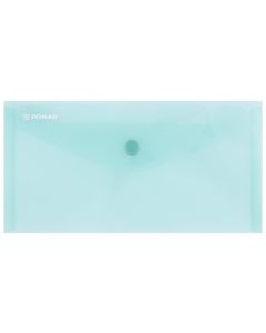 Mapa PP protectie documente DL landscape, inchidere cu capsa, 10/set, DONAU - verde transparent