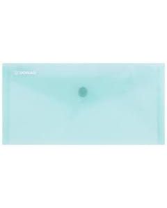 Mapa PP protectie documente DL landscape, inchidere cu capsa, 10/set, DONAU - albastru transparent