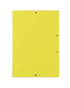 Mapa din carton plastifiat, cu elastic pe colturi, 400gsm, DONAU - galben