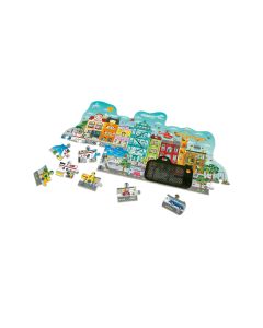 Puzzle pentru copii de podea Orasul animat (49 piese)
